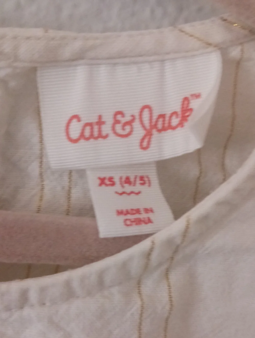 10×$13!!🔴Cat & Jack Cream Ruffle Peplum Top with Gold Trim